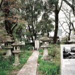 The Ruins of Nigitsu Shrine, about 1800 meters from the hypocenter, photograph by Masami Ogi, September 1945, April 2013, Chromogenic print, 30 x 40 inch.