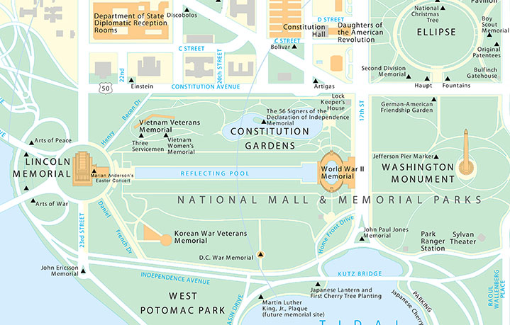 National Park Service Map, Detail