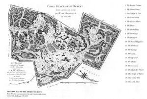 General Map of the Desert dated June 1885, from Georges Le Rouge, Jardins anglos-chinois, Cahier XIII, Paris, 1785.