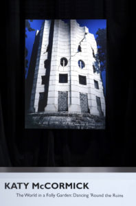 Installation view, WARC Gallery, Toronto, 2006, view of The Broken Column, Le Désert de Retz, 2003, chromogenic print, 48 x 63 in.