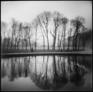 Reflecting Pool, St-Cloud, gelatin silver print, 19 in. x 19 in.